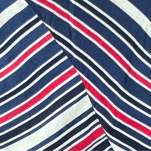 Le Lis Blanc mini dress sleeveless asymmetrical stripe linen lined size 40 - Picture 8 of 14